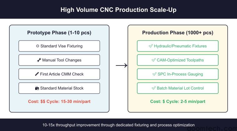 High Volume CNC Machining: Strategies for Scaling from Prototype to Production(图1)