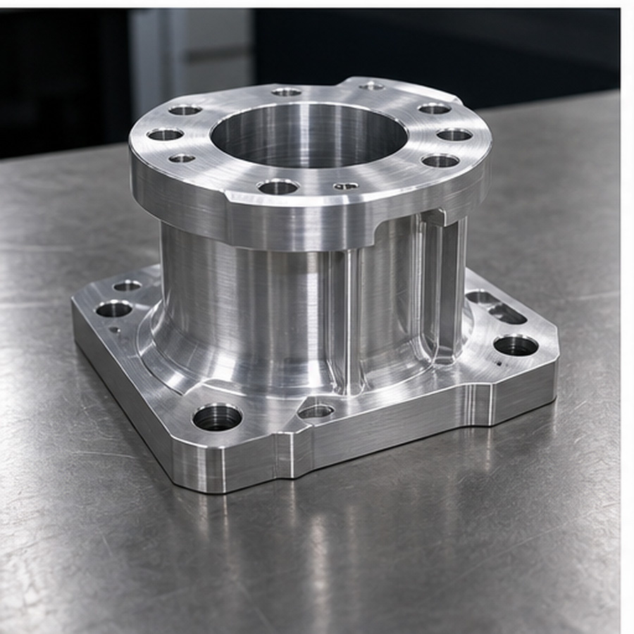 CNC milled flange component