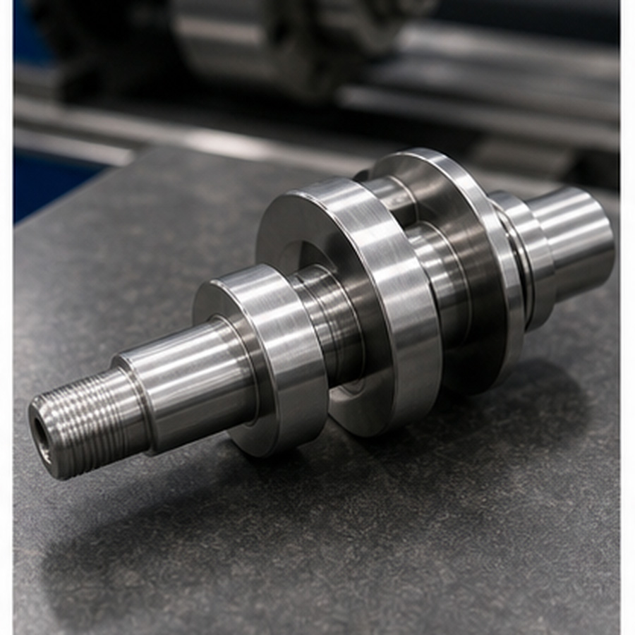 CNC turned crankshaft component