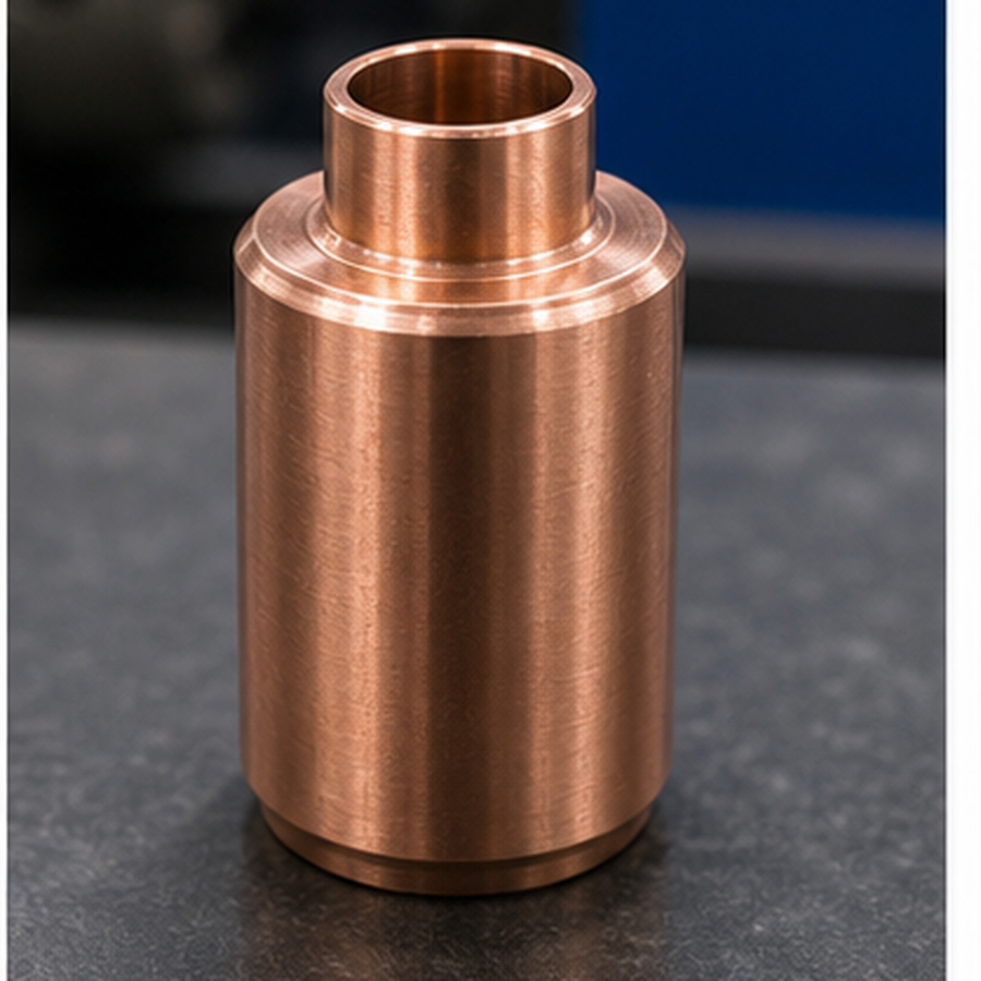 CNC turned copper component