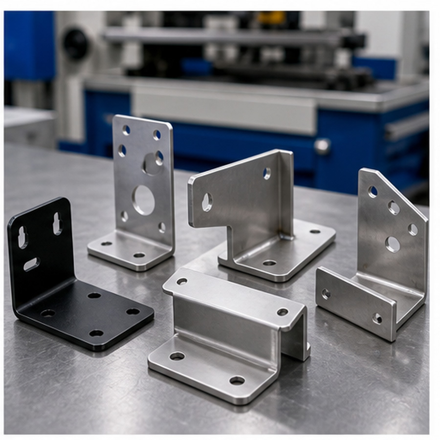 Sheet metal bracket set